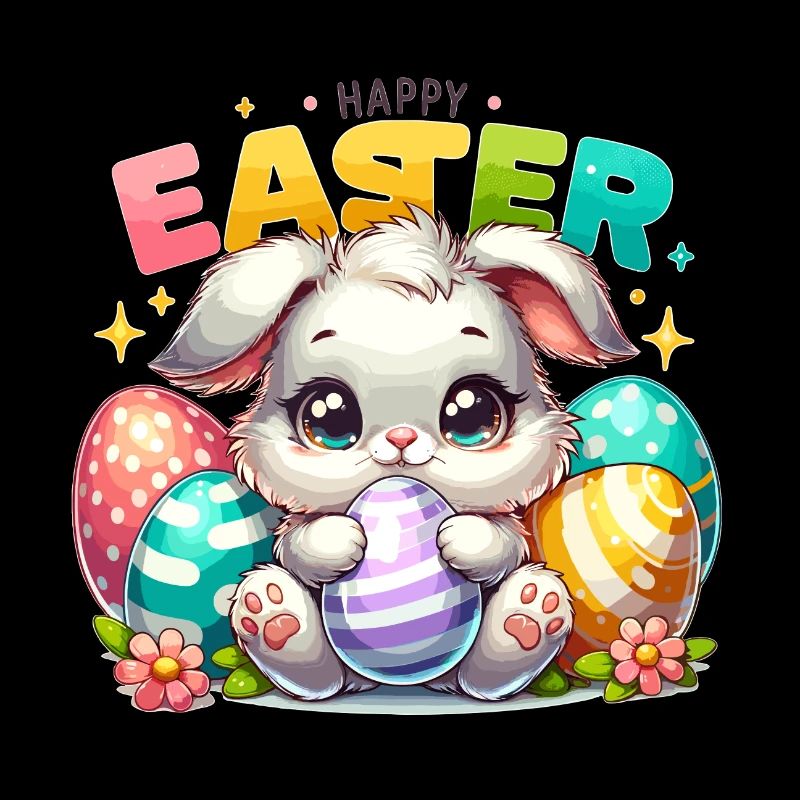 Happy Easter - Easter Bunny Illustration
