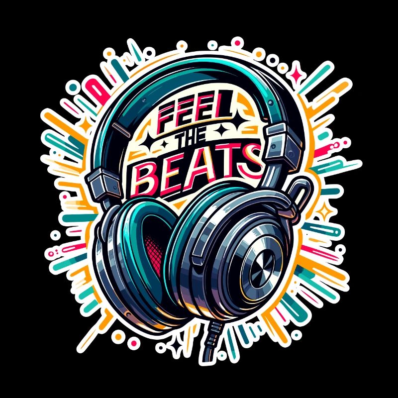 Feel the Beats - Kopfhörer Illustration