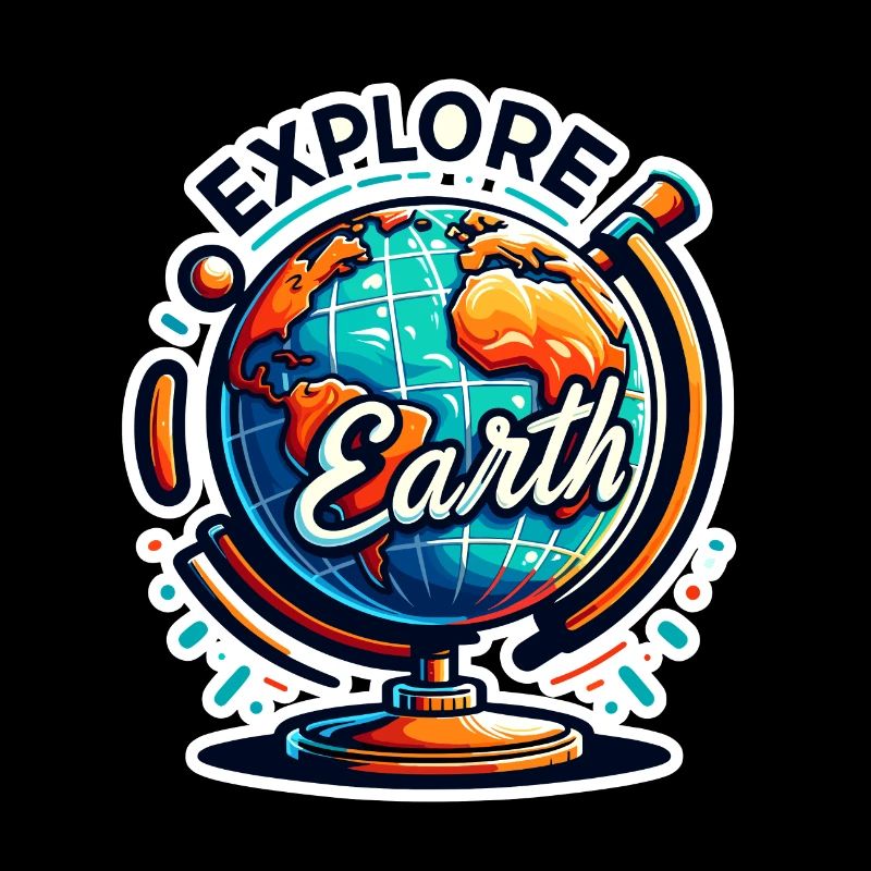 Explore Earth - Erde Illustration