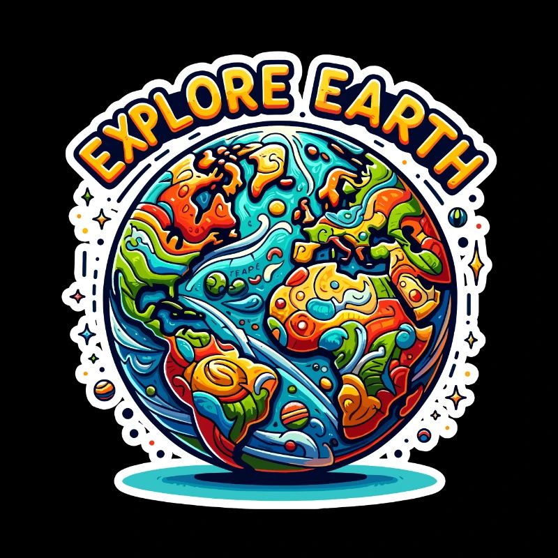 Explore Earth - Erde Illustration