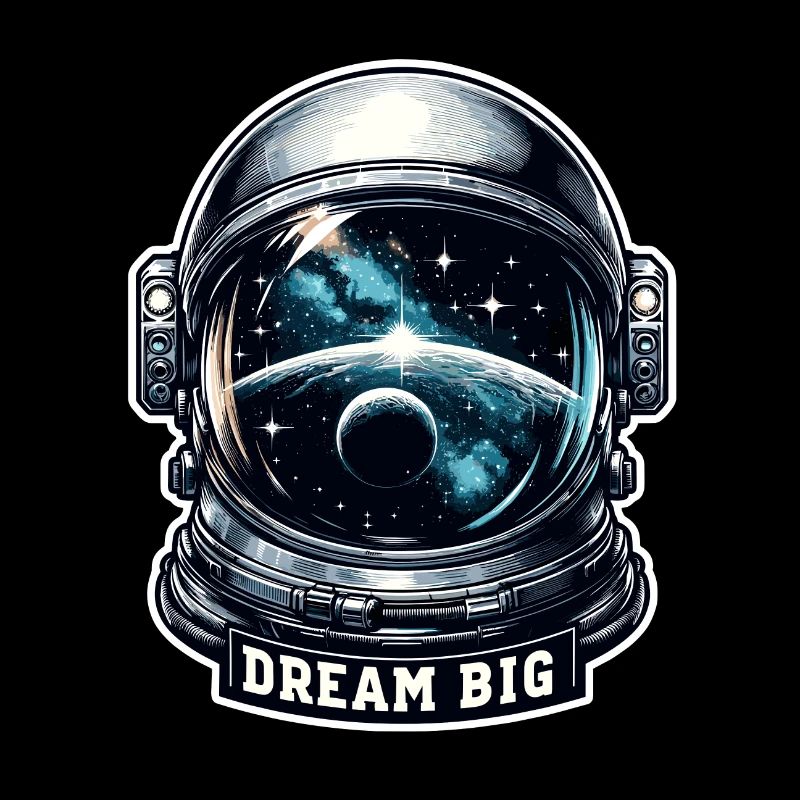 Dream Big - Astronaut Illustration