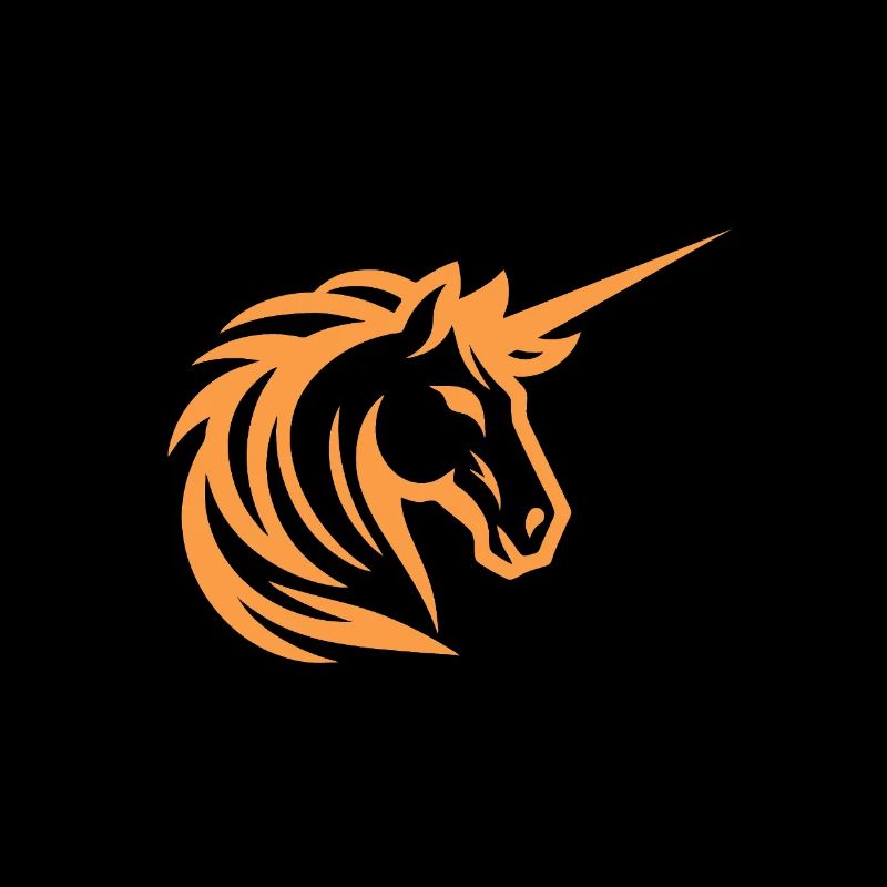 Magie in Orange – Das Einhorn Design