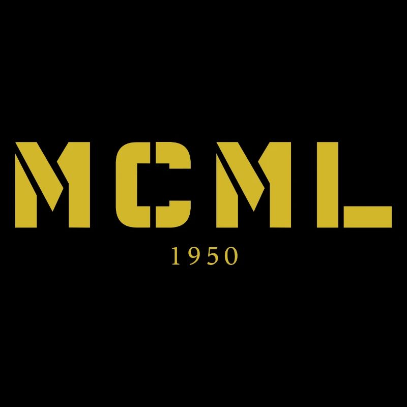 With Roman numerals MCML - Made in 1950
