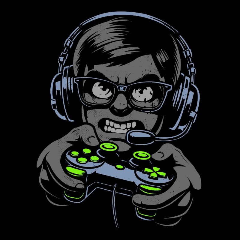 Gaming Gamer Nerd Controller Illustration