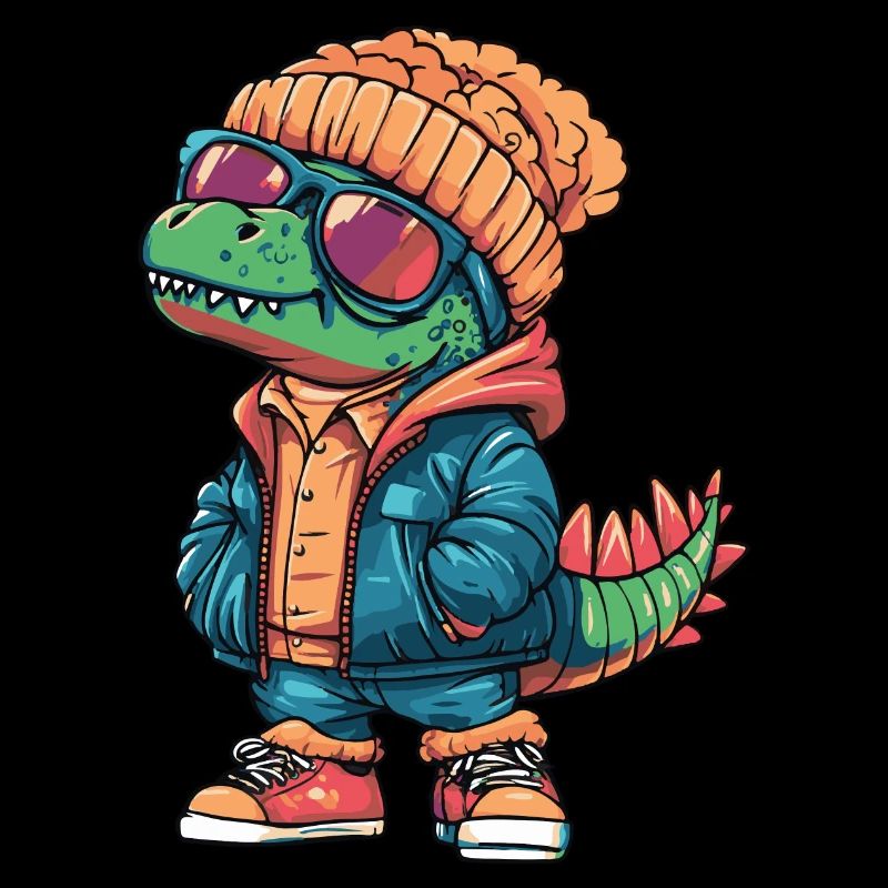 Dinosaur Stegosaurus Winter Comic