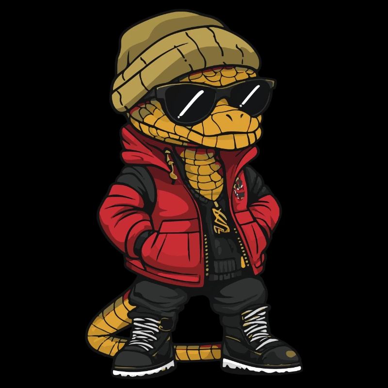 Schlange Kobra Winter Comic