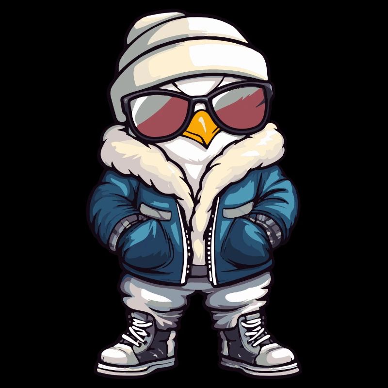 Taube Vogel Winter Comic