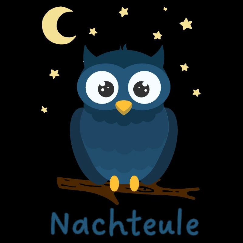 Nachteule Eule Nacht Sterne Mond