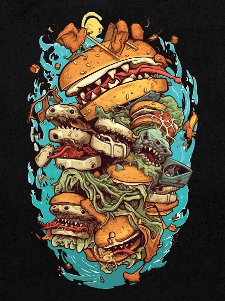 Burger Monster Design