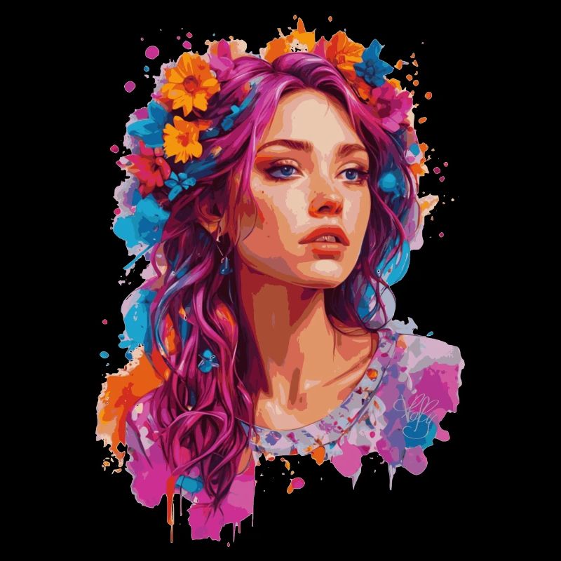 Mädchen mit Blumen 🌸