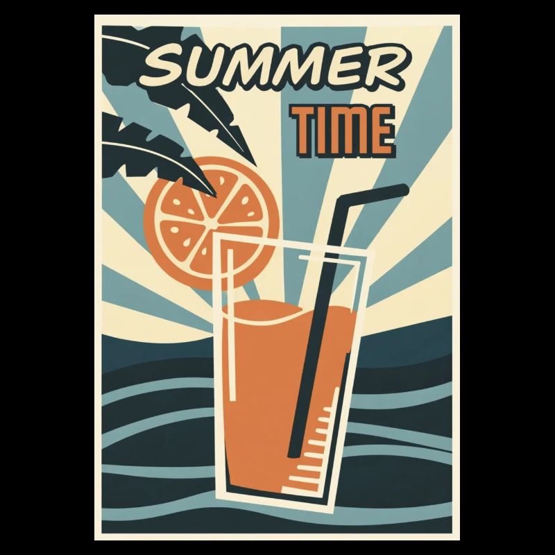 Boisson Orange d’été rétro