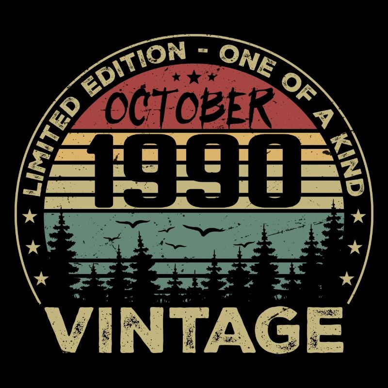Vintage Anniversary Made in October 1990