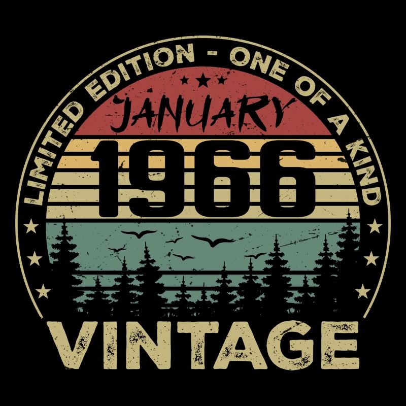 Vintage Janvier 1966 Anniversaire Janvier 1966