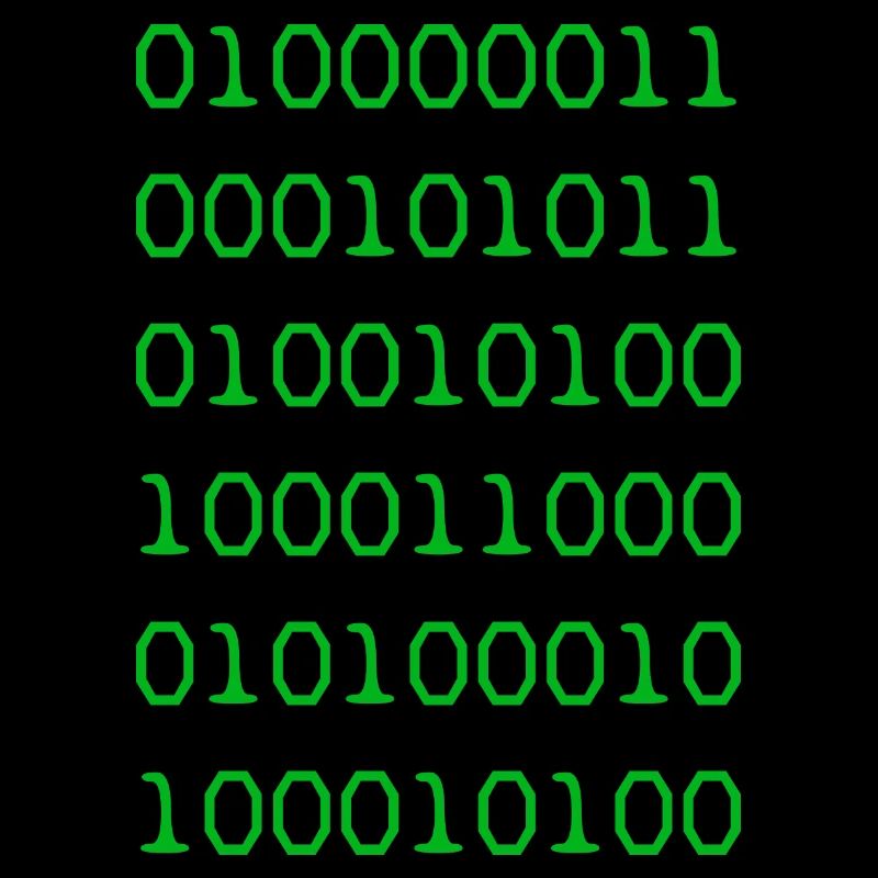 Code binaire vert développeur web humour drôle