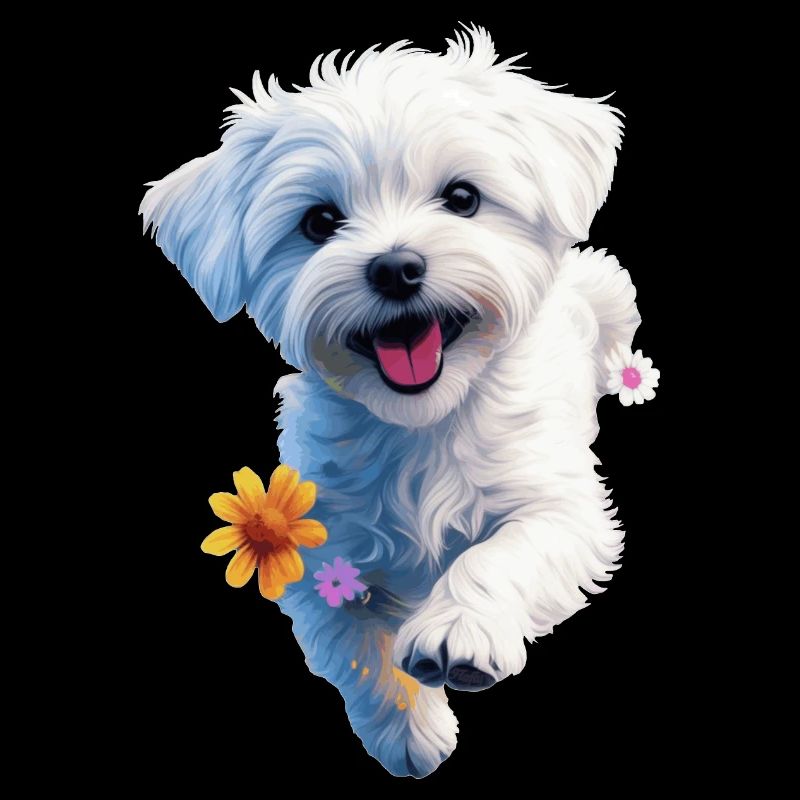 Maltesischer Welpe springt - 2 - 🐾