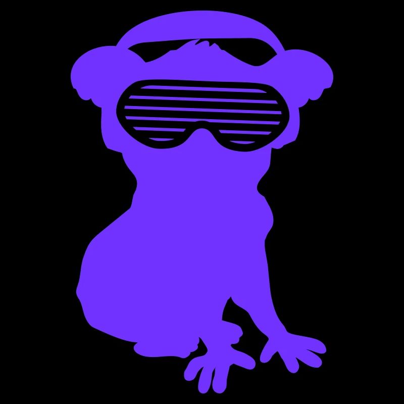Cool DJ Koala Bear Koala Bear Silhouette Party Music