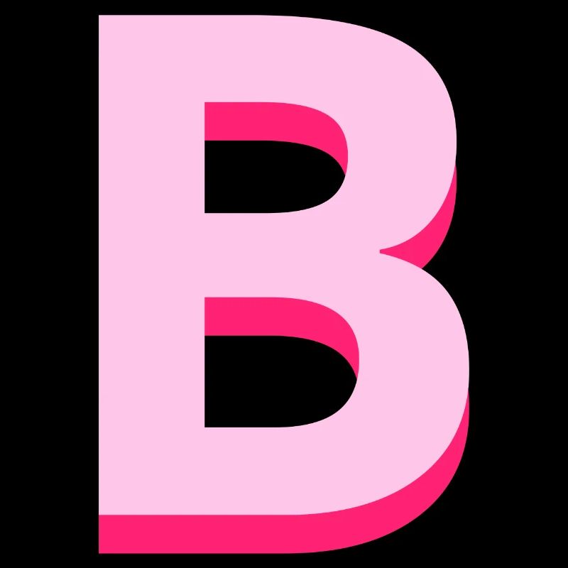 Lettre b rose pop et moderne
