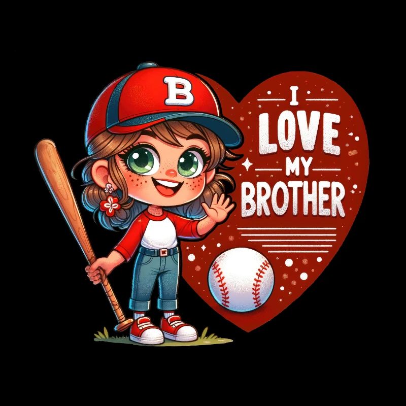 Baseball Sis Cheers for Bro