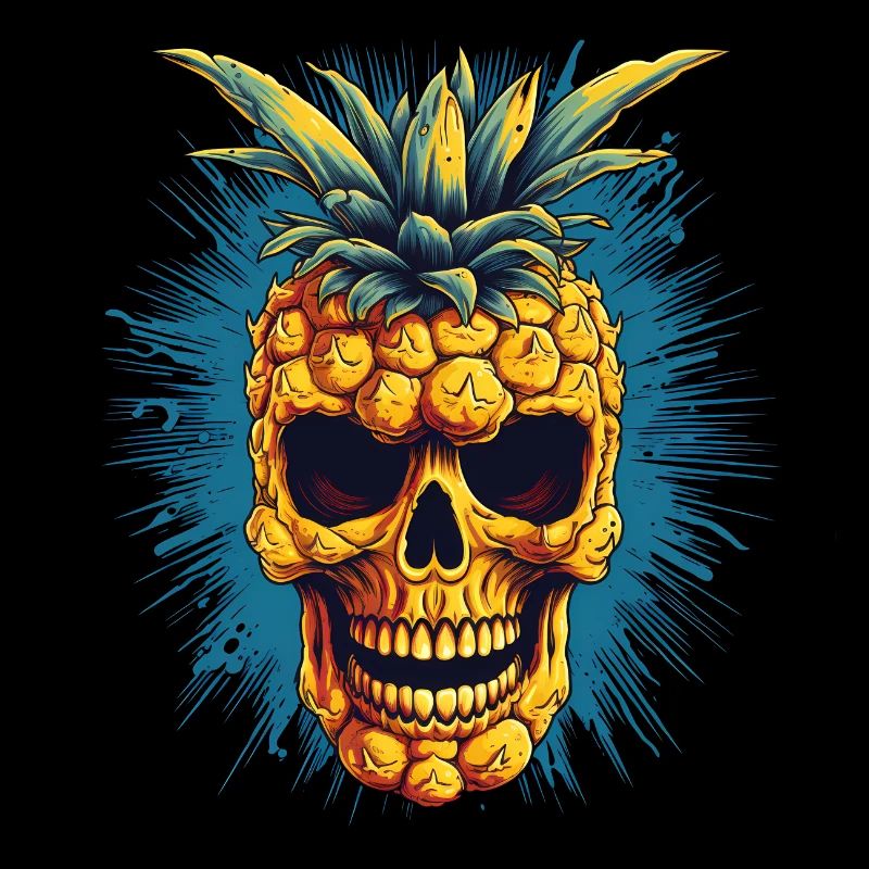 Horror Skull Pineapple - Happy Halloween