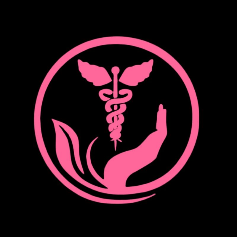Wohlwollende Hand und Rosa Caduceus