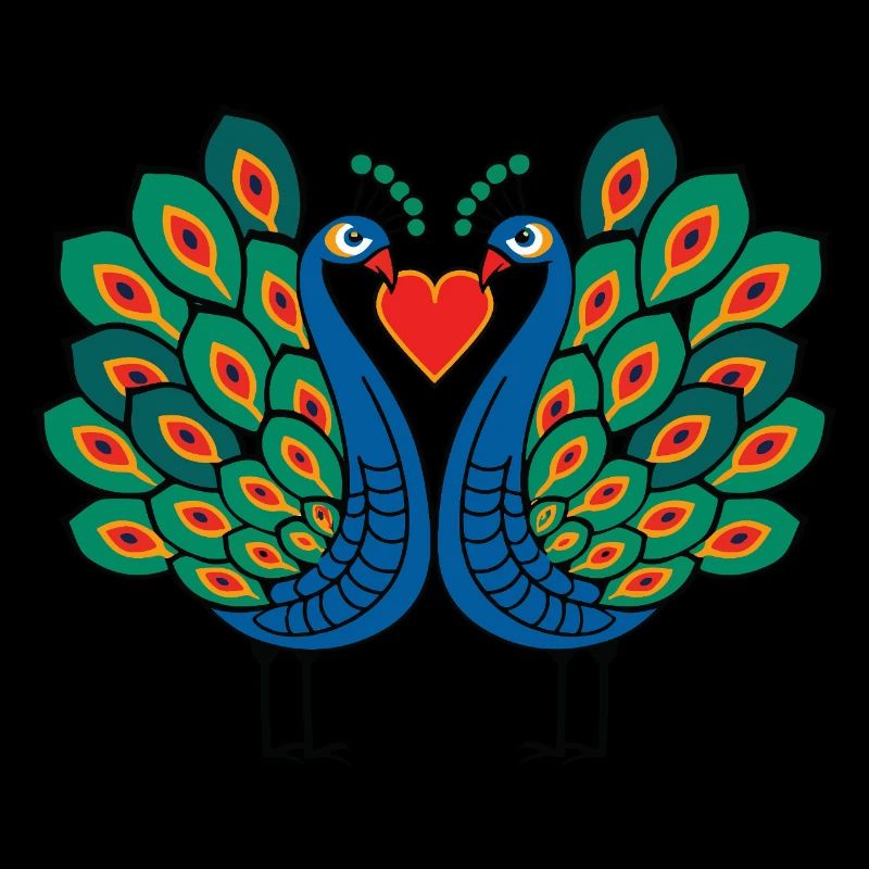 Peacock Bird Couple e Valentine's Day