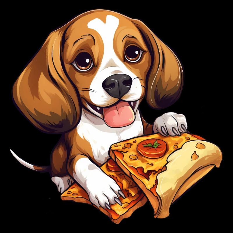 Beagle Dog with Pizza – Funny Pet Design