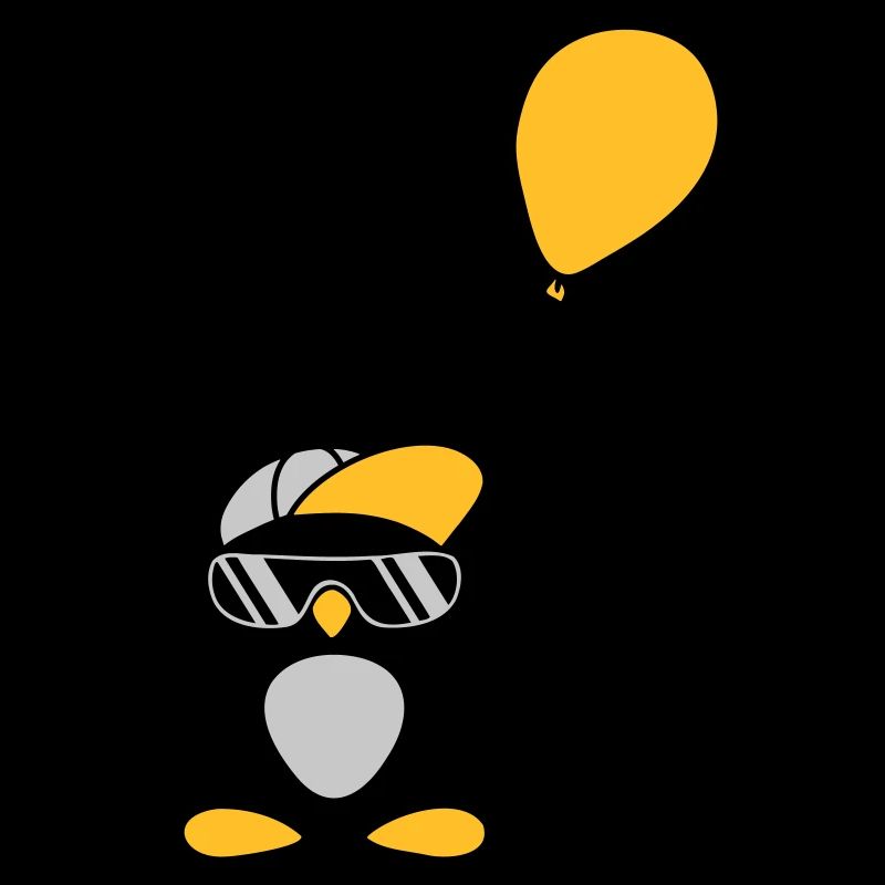 Luftballon cooler Pinguin Mütze