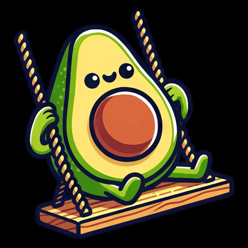 Avocado on the swing
