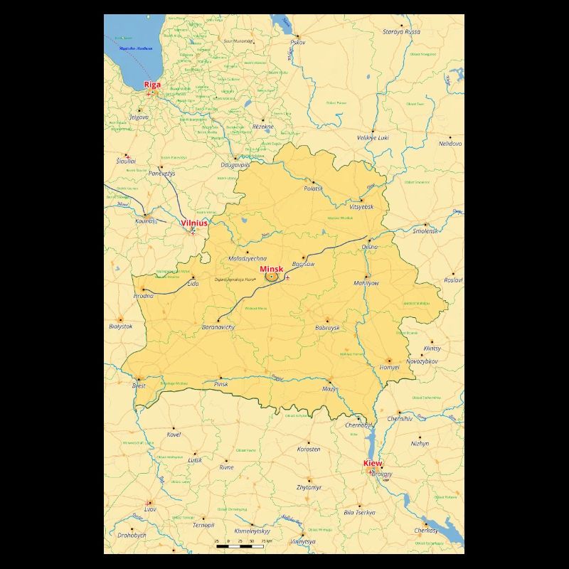 Biélorussie Carte Biélorussie
