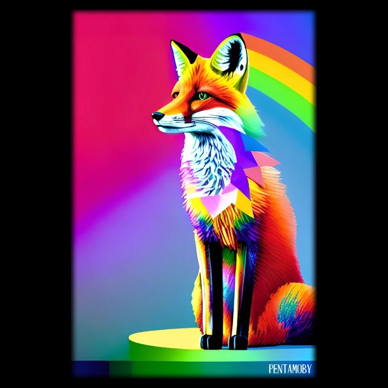 Fuchs Polygon Waldbewohner Waldtier Wildnis Tier