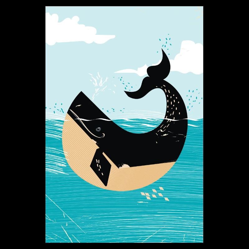 Baleine de dessin animé mignon