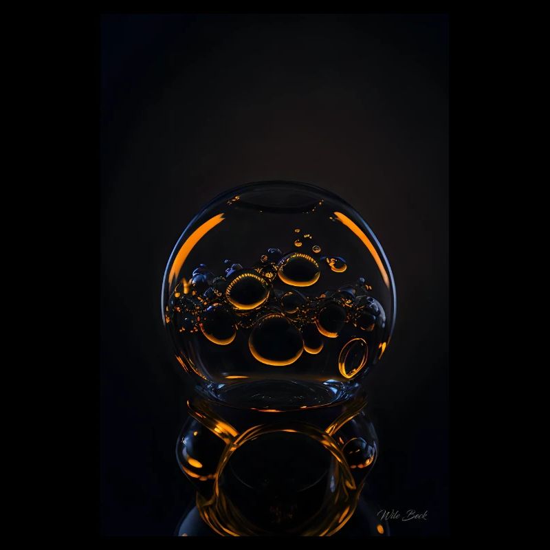 Bubbles in a bubble orange 1
