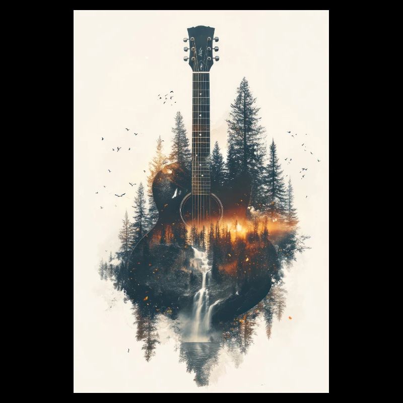 Nature Guitar Harmony Art