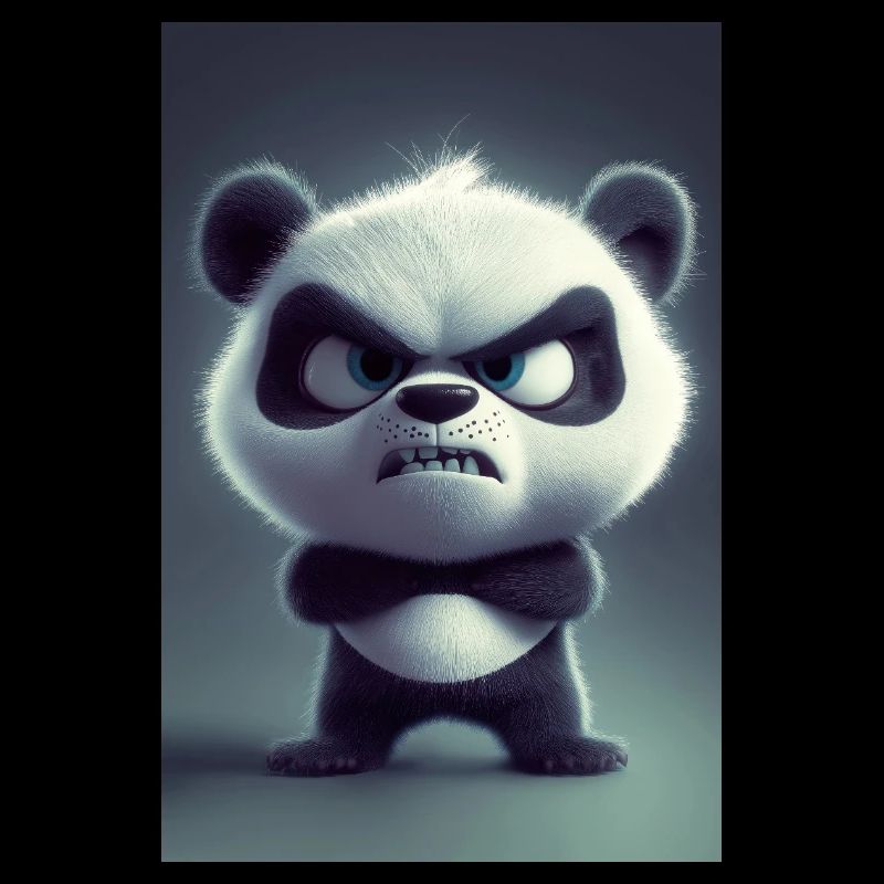 dessin animé panda humeur