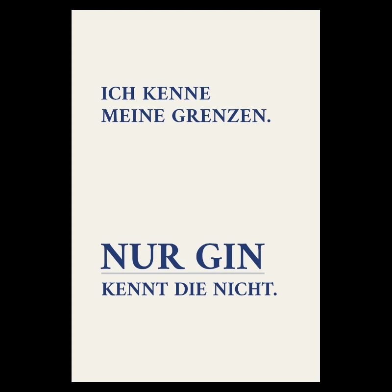 Gin Knows No Borders – Minimal Poster