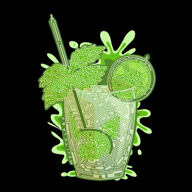 Mojito labyrinthe (contour blanc)
