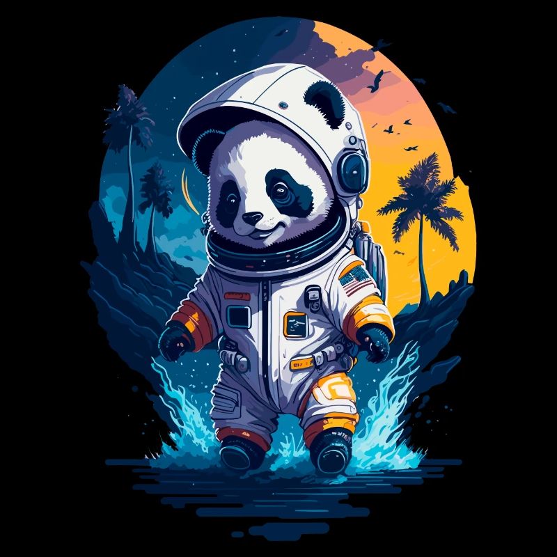 Mignon Panda Astronaute