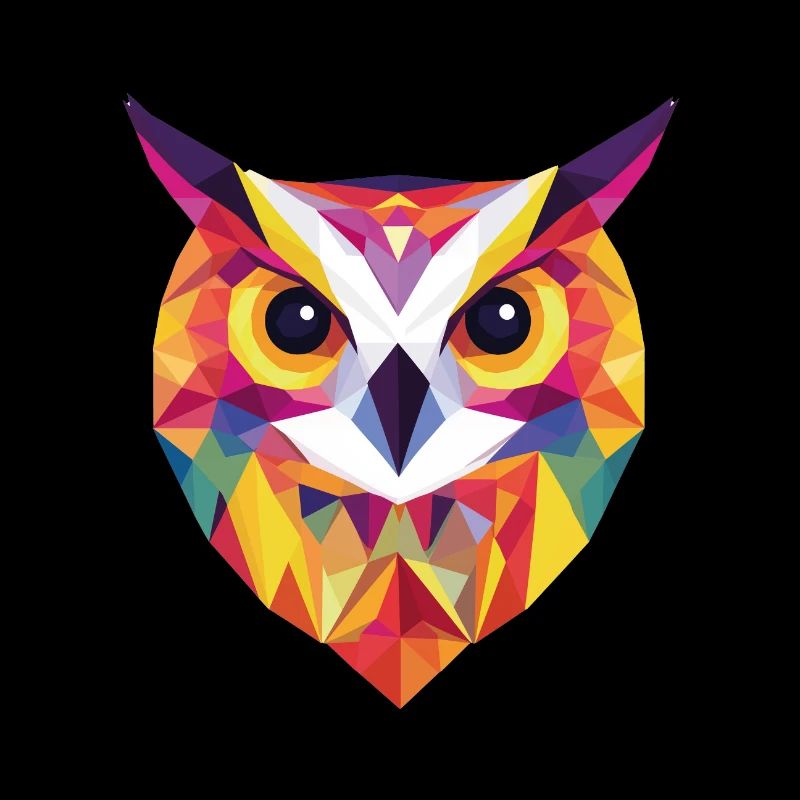Low Poly Owl – modern design for the smart