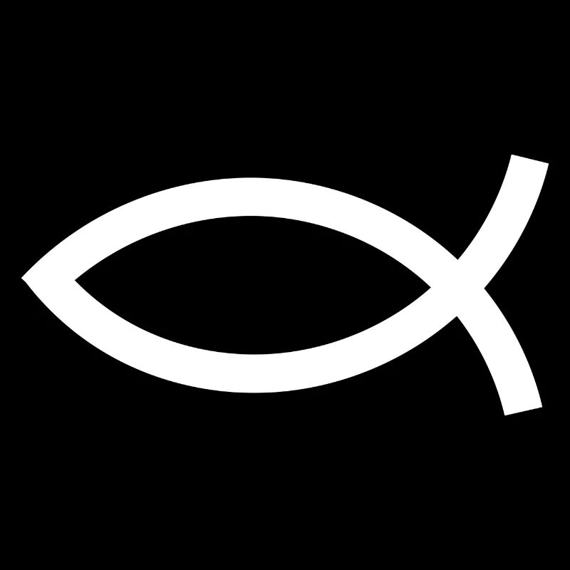 Jesus fish white Ichthys fish fish