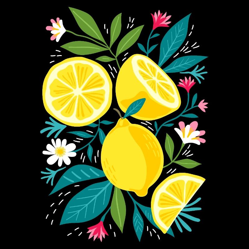 Citron et feuilles