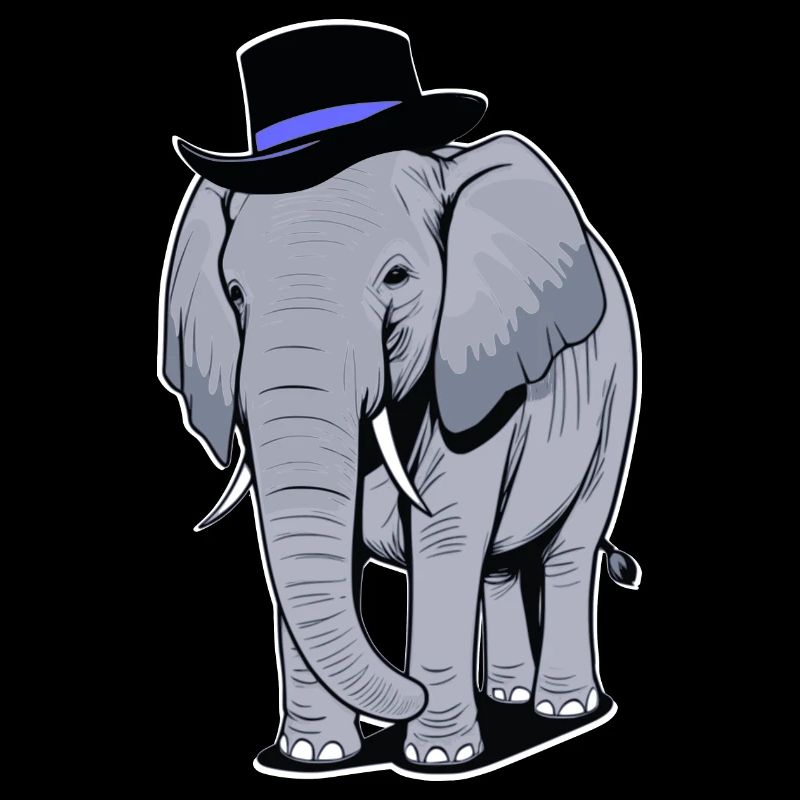 Elefant mit Hut