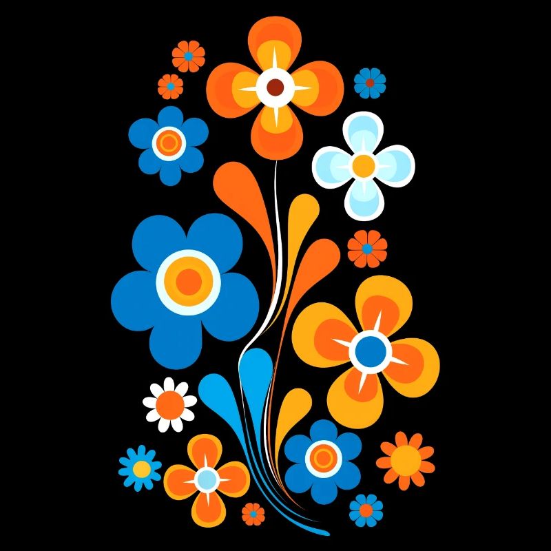 70er Jahre Blumenmuster