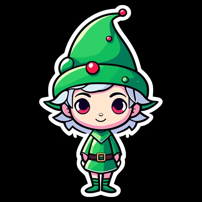 Illustration de Noël elfe