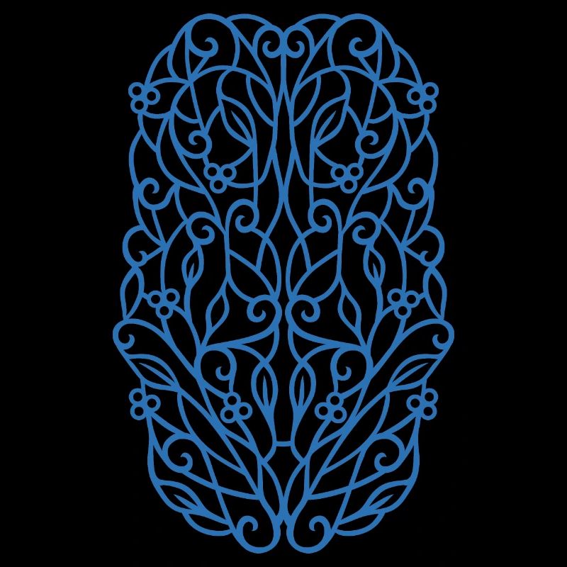 Blue stylish ornamental element