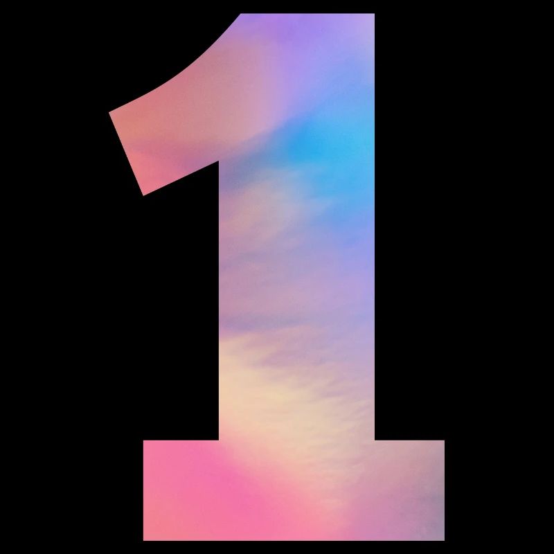 Numéro 1 coloré