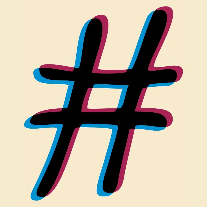 Hashtag effet 3D