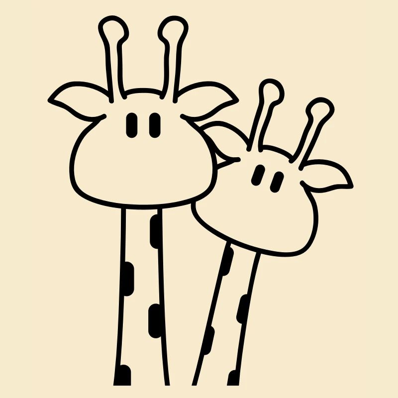 2 mignons couples de girafes s’aiment couple de girafes