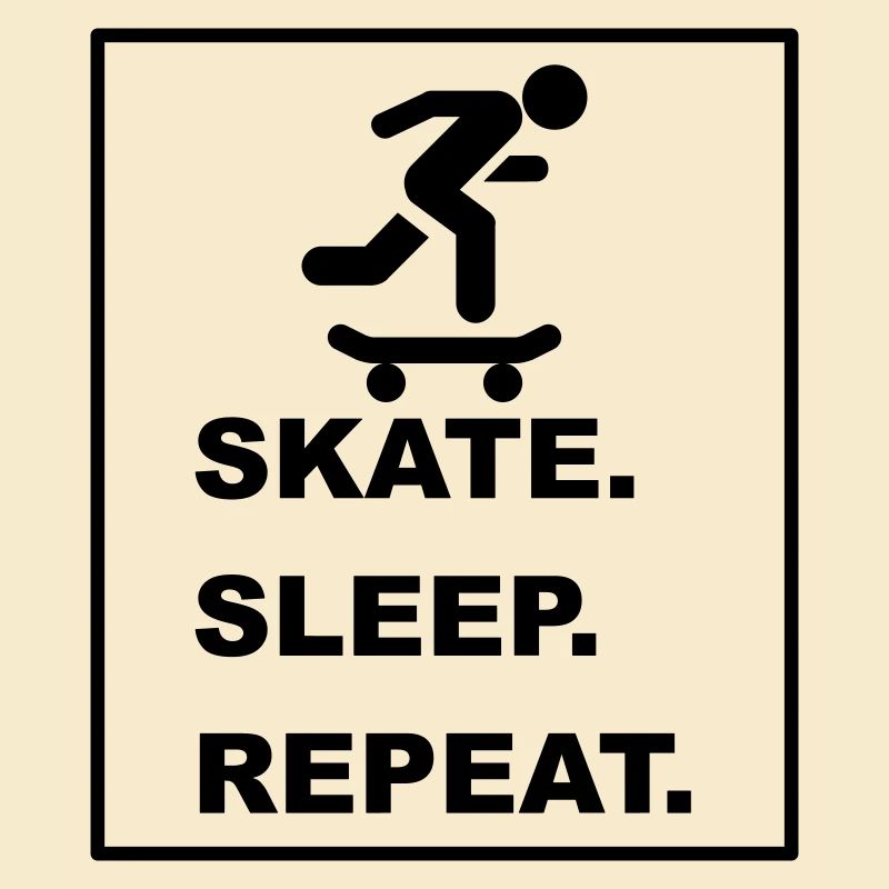 Cool "Skate Sleep Repeat" design for him and her