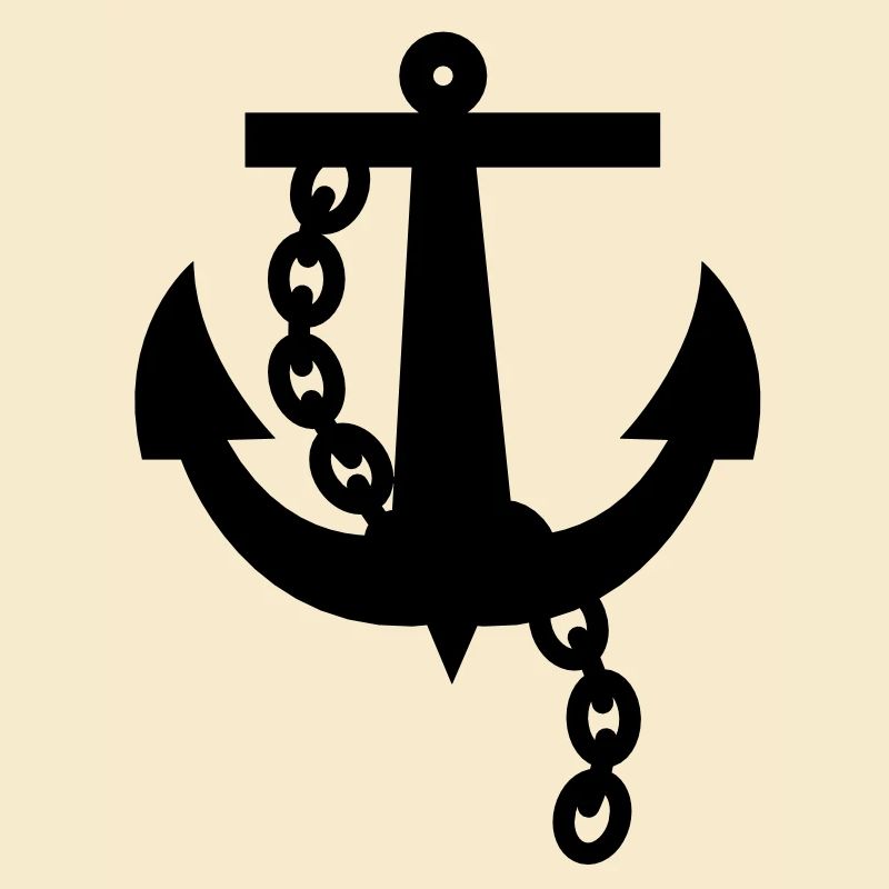 ancre de marine conception simple de rockabilly