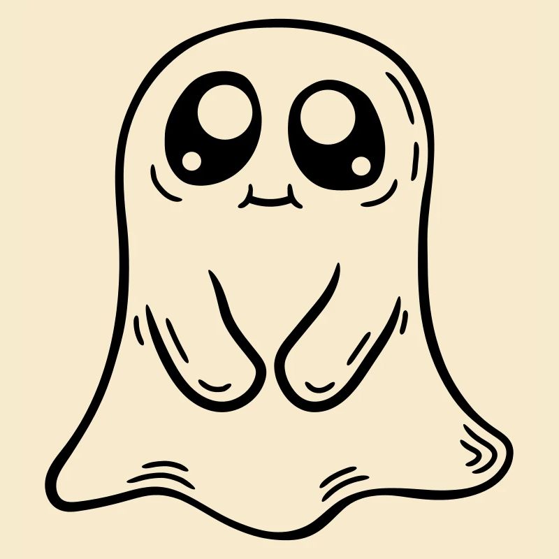 Comic little sweet ghost